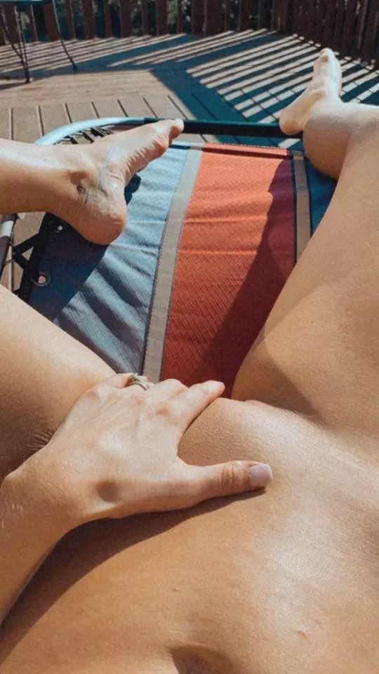 Sun feels so good on my Pussy