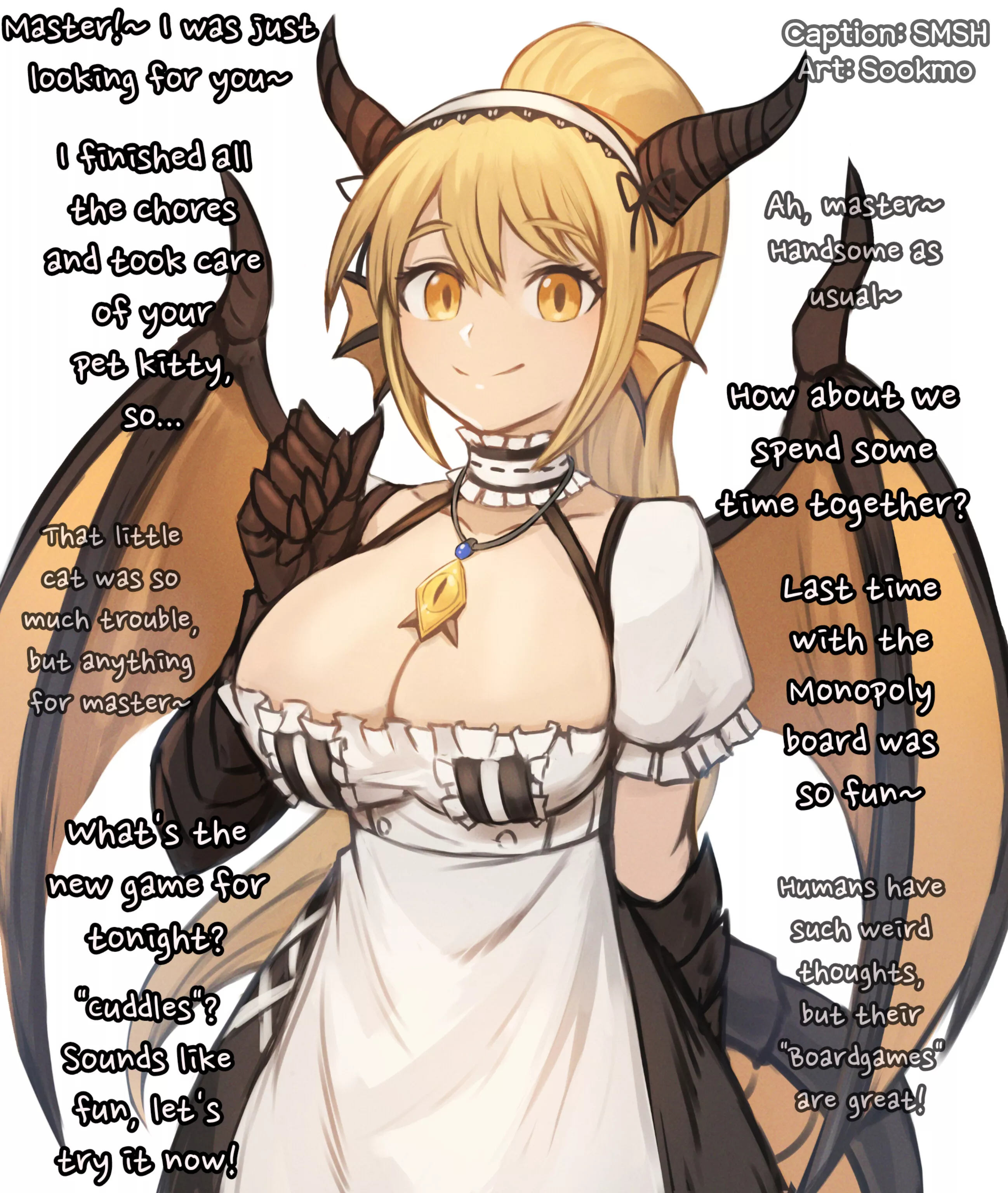Sweet Life [Dragon / Monster Girl] [Maid] [Wholesome] [Slice Of Life] [Teaching Her About Human Life] [Implied Cuddling] [118/365]