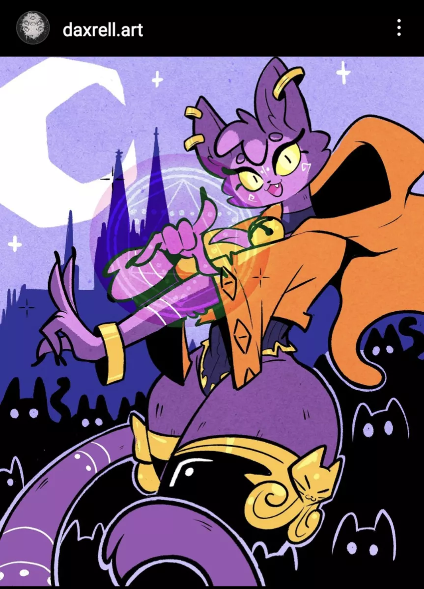 Tabaxi Warlock ( Art by me )
