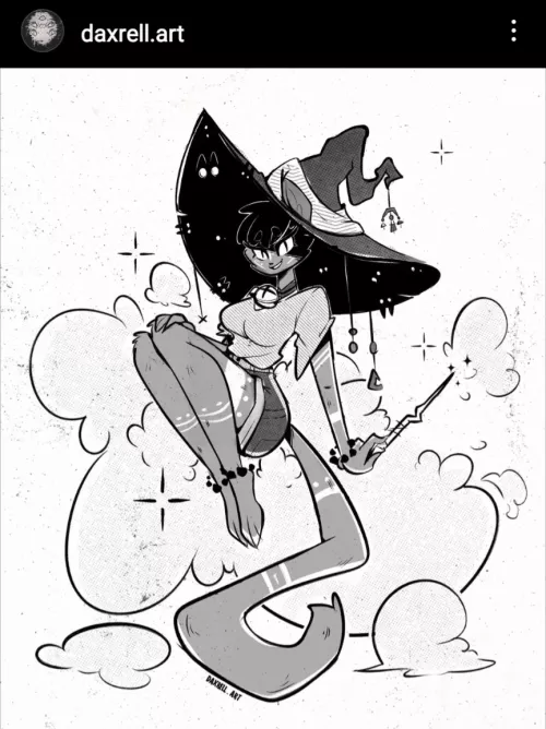 Tabaxi Warlock doodle ( art by me )