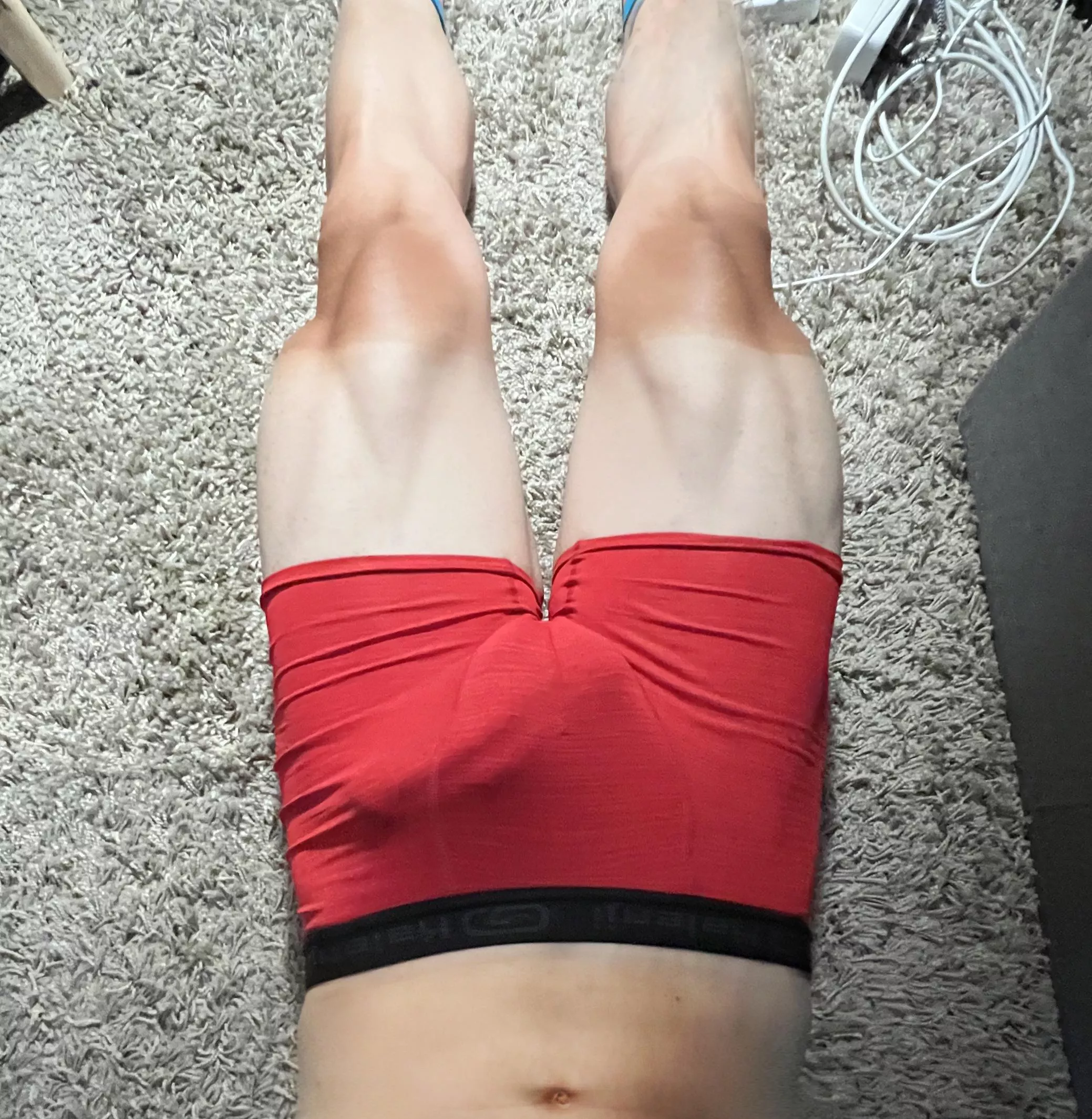 thighs, bulge & tan lines