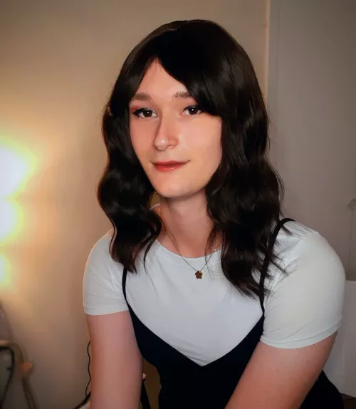 T-shirt + dress combo, wife did my makeup and slayed 🔥🔥