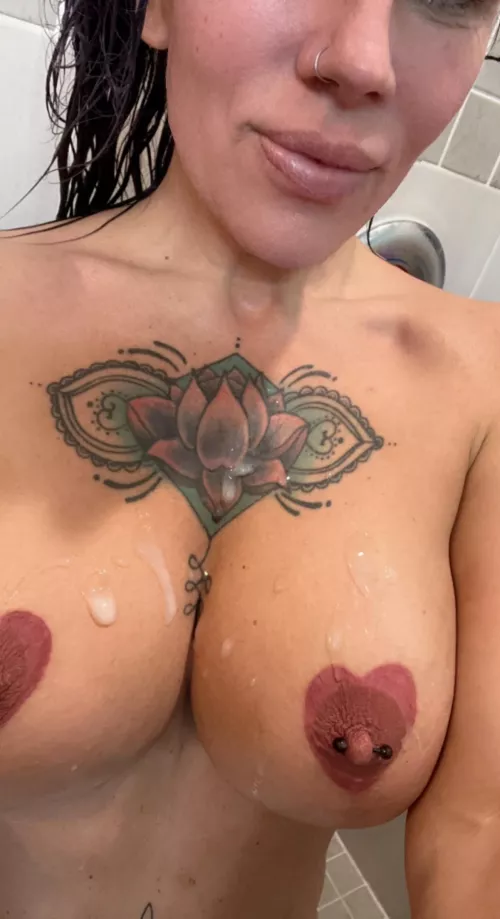 Who wants to cum on my tits next?