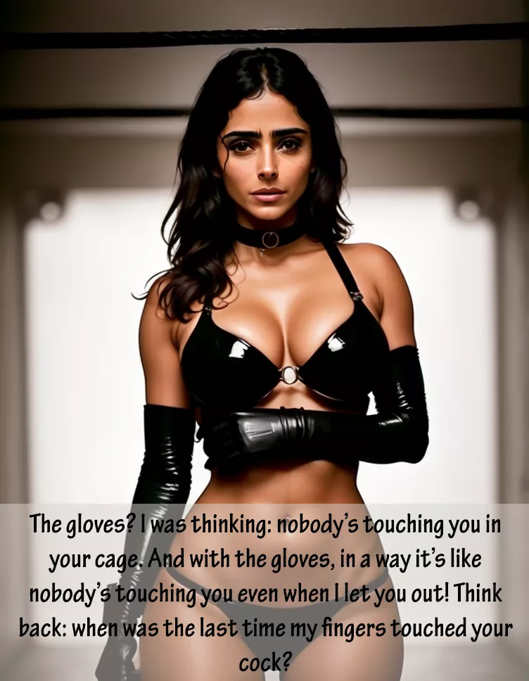 Always with the gloves...