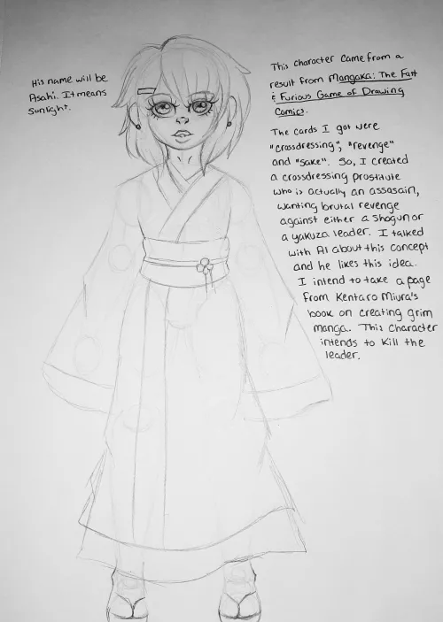 Character Designs and Notes - Asahi