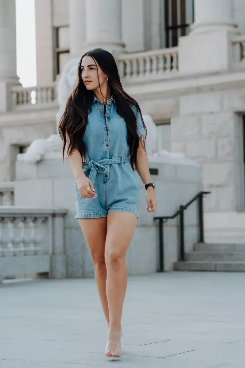 Denim romper