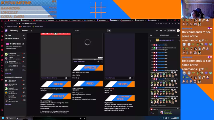 Fullscreen gameplay or this? looking for opinions. Alertbox is located to the left of the webcam. Added emote wall below the text box. I personally like having the additional features and webcam + chatbox can hide a lot of the gameplay. I wanna hear you 