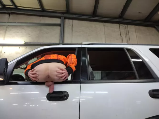 Horny at the parking garage