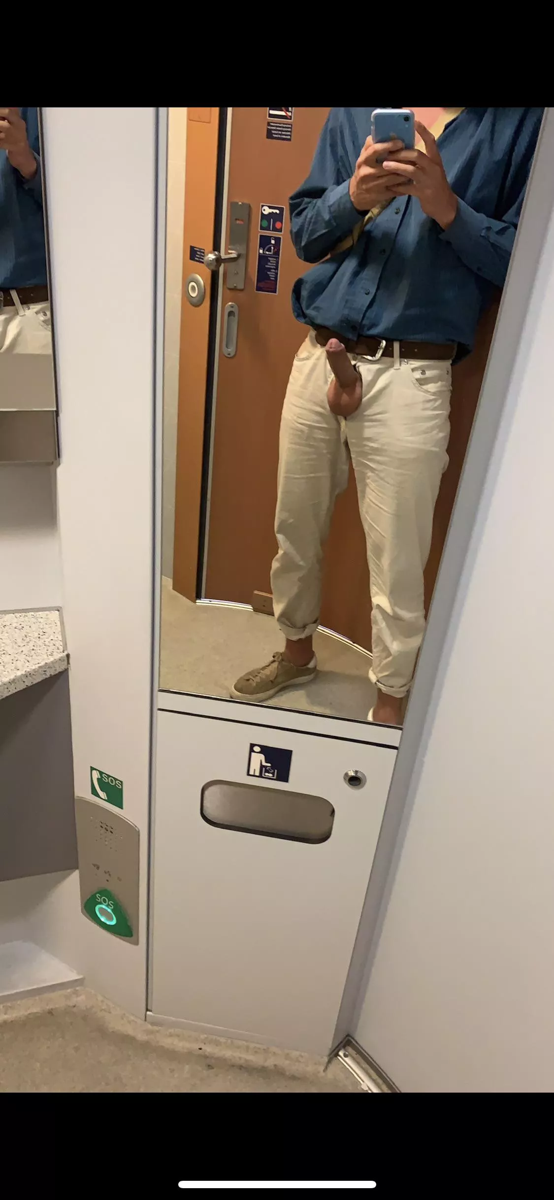 In the train and super horny