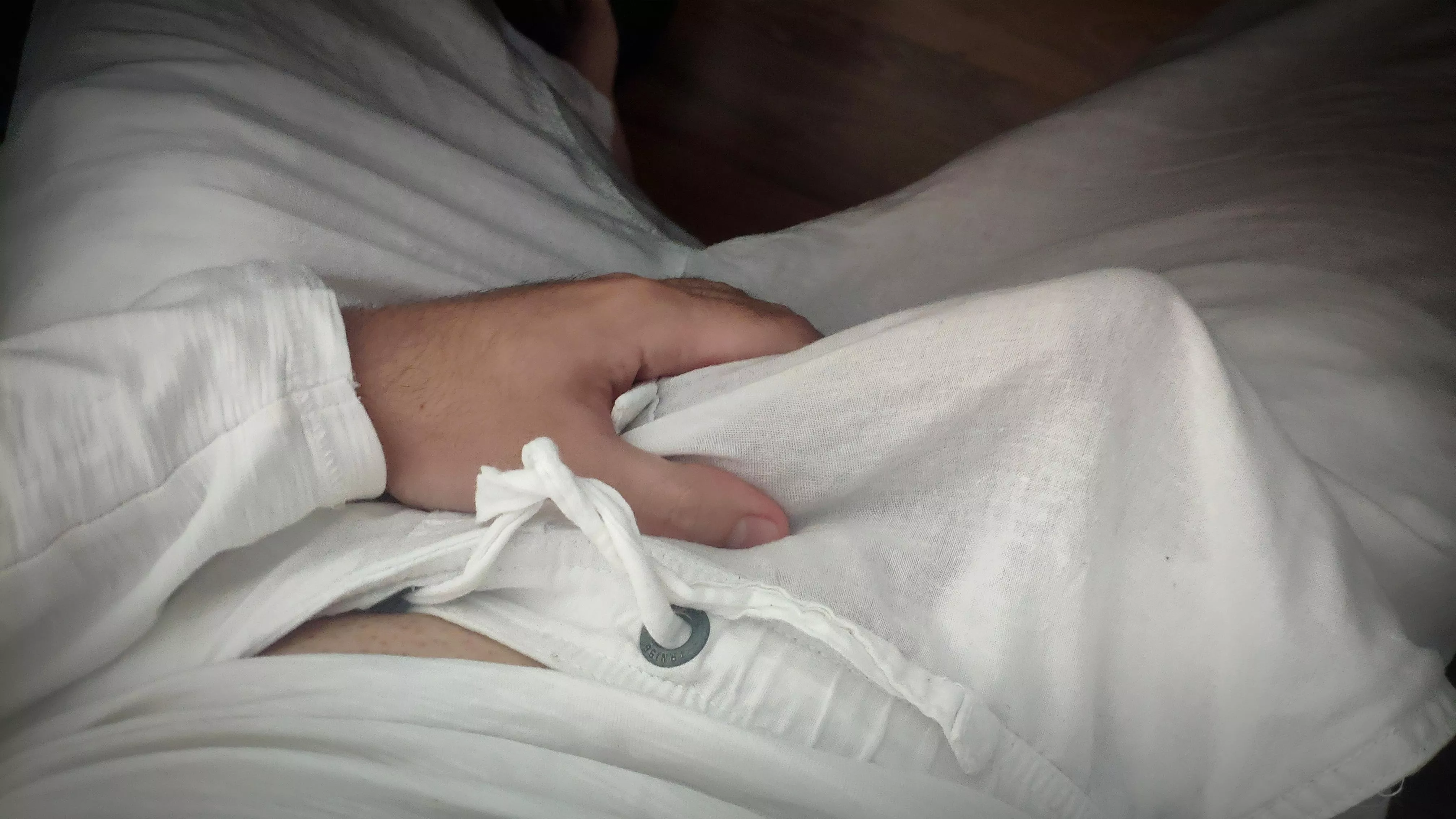 Maybe I shouldn't precum in my white pants as a I edge... Trying to hold it as much as my cock and melting brain can handle