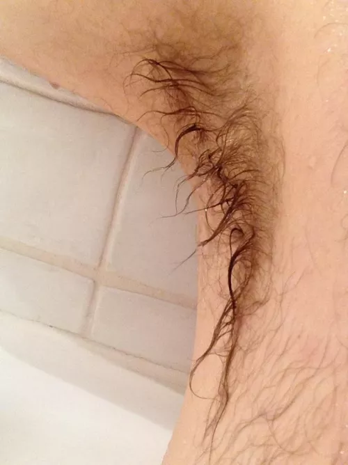 My wet pit hair