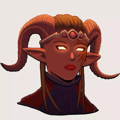[OC][Comm] Drawing a few sketchy comms of this one tiefling