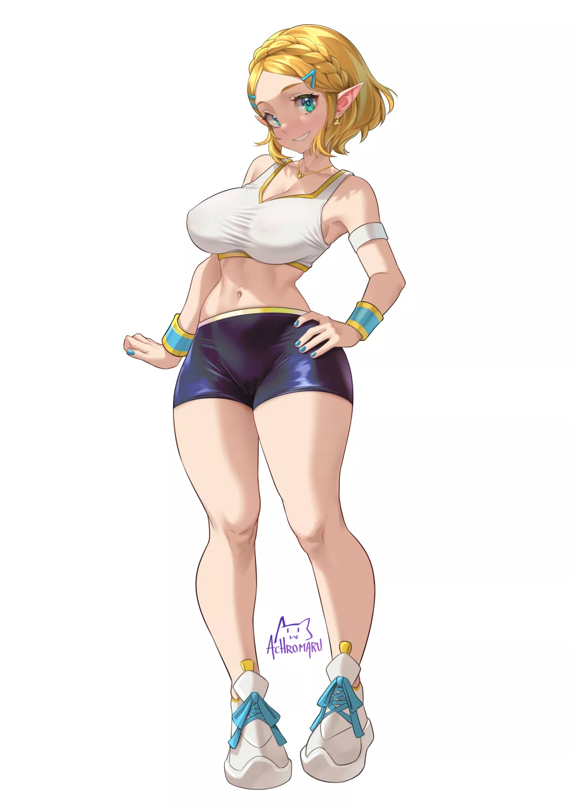 Sporty Zelda (achromaru)