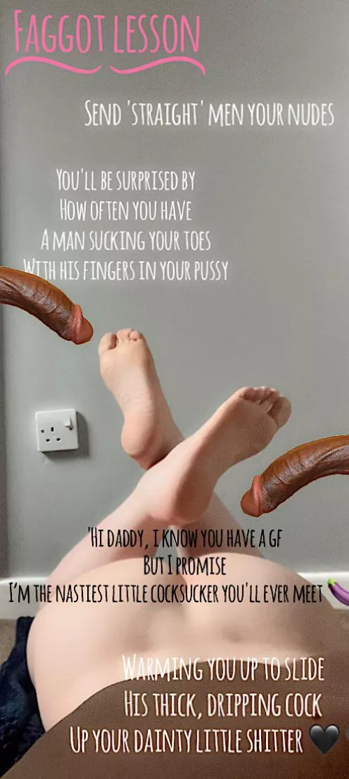 Straight men will happily fuck a little fem fag 🖤