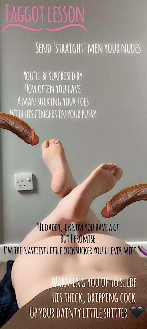 Straight men will happily fuck a little fem fag 🖤