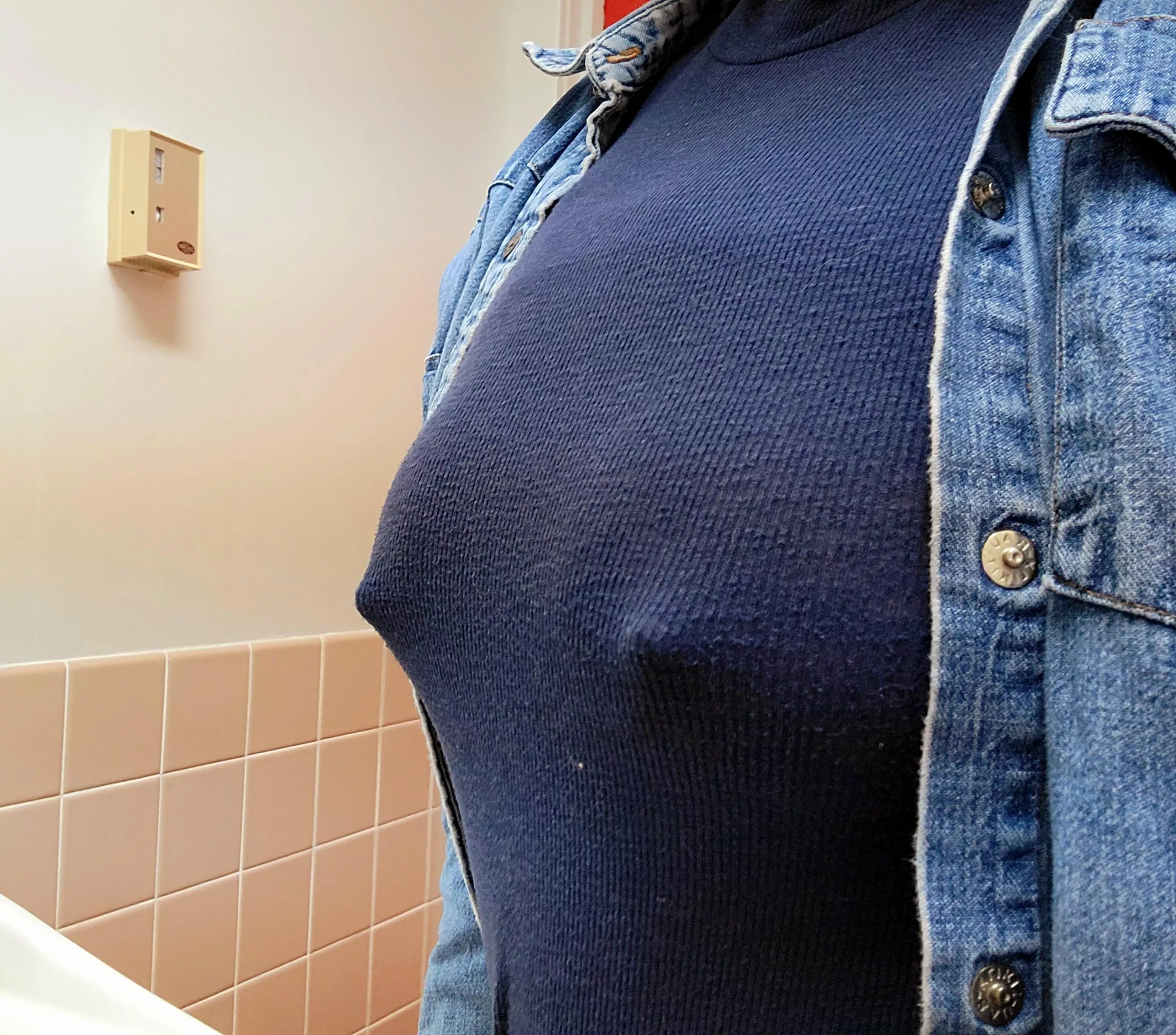 Taking my bra off now that the boss is out!