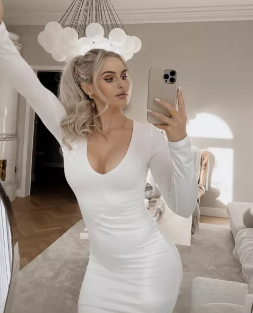 All white dress