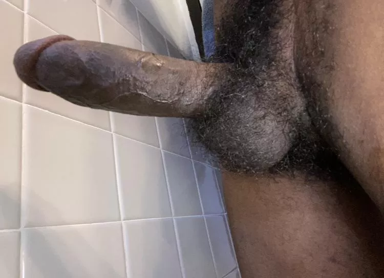 Any ladies wanna lend this black cock a hand? Dms open