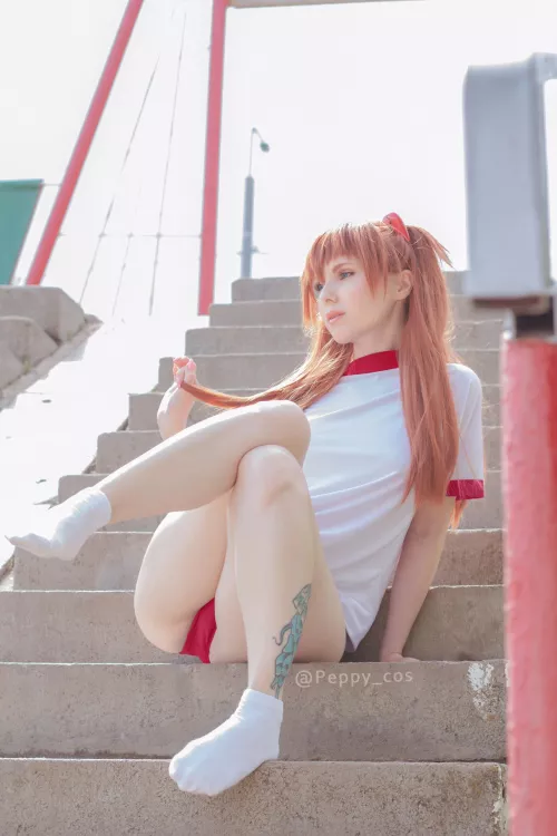 Asuka Langley in white socks (by Peppy_cos)