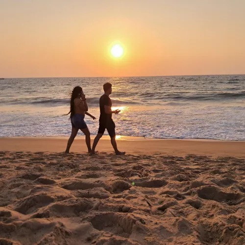 Beach of goa peaceful time.