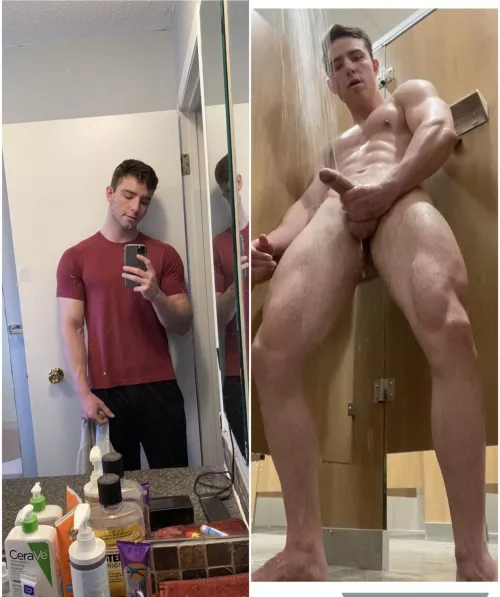 Before the gym vs after 😏