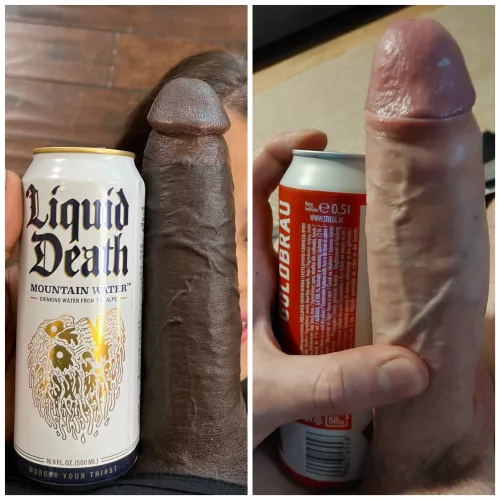 Big black dick vs huge white cock