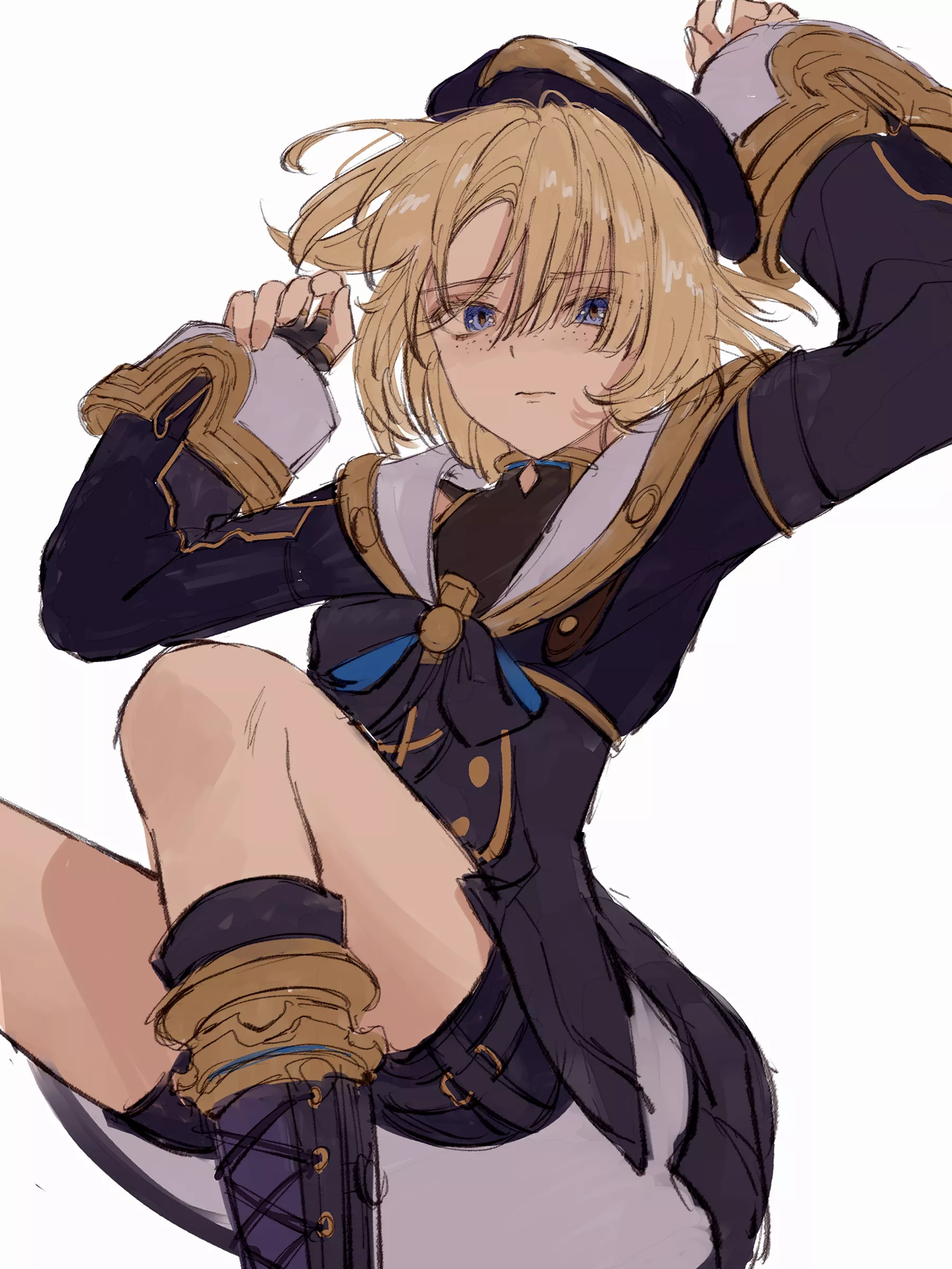 Blushing with freckles