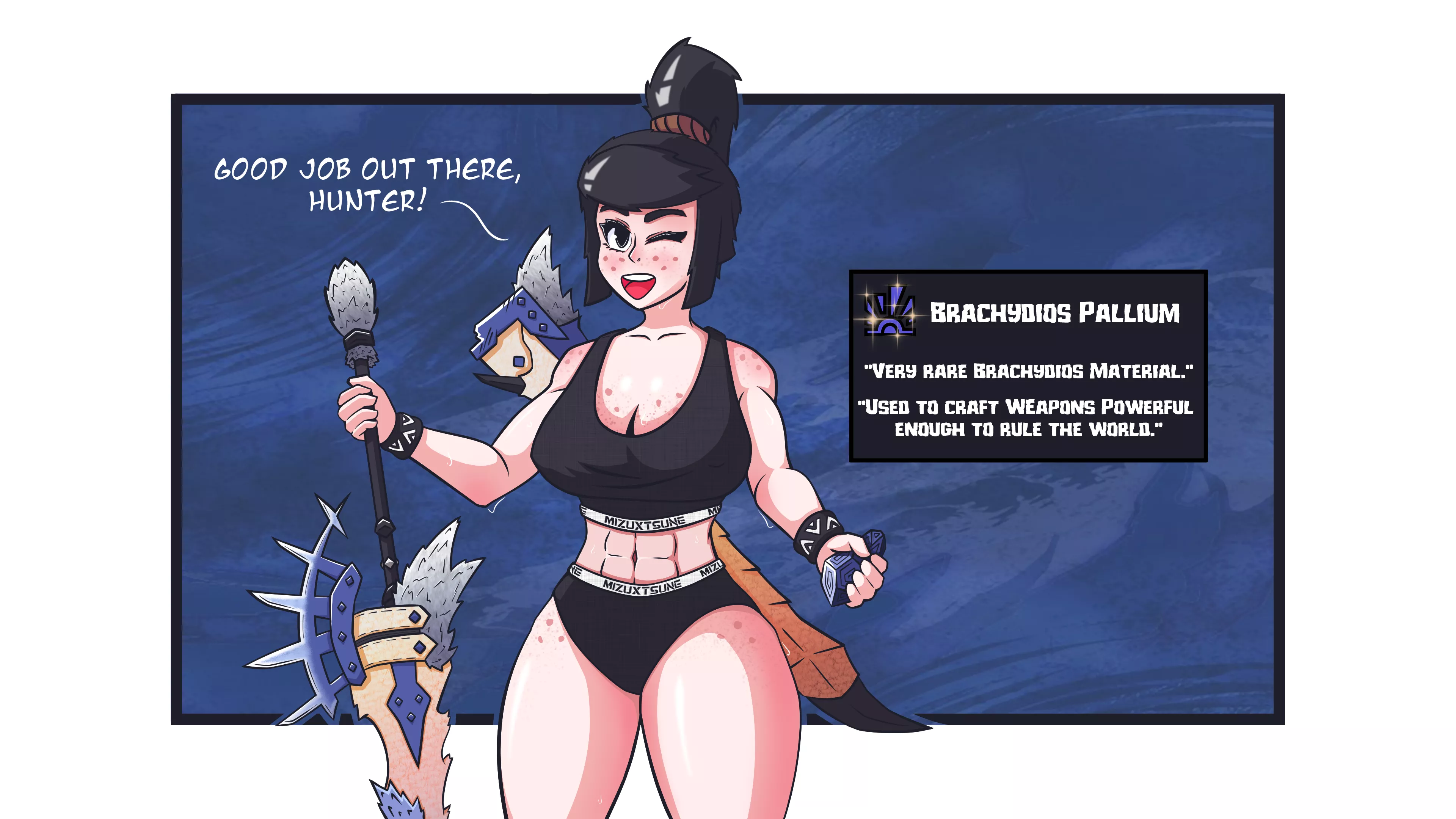 Buff Body Mizu 2! After a few critiques about the lack of muscles I was motivated to give it another try to hopefully do the buff body more justice! Also Frostfang Barioth LS design is one of my favorites!