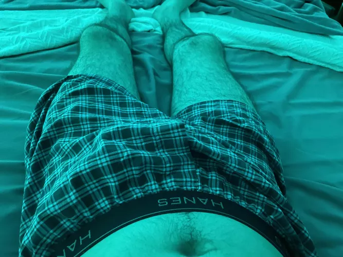 Chilling out in my boxers