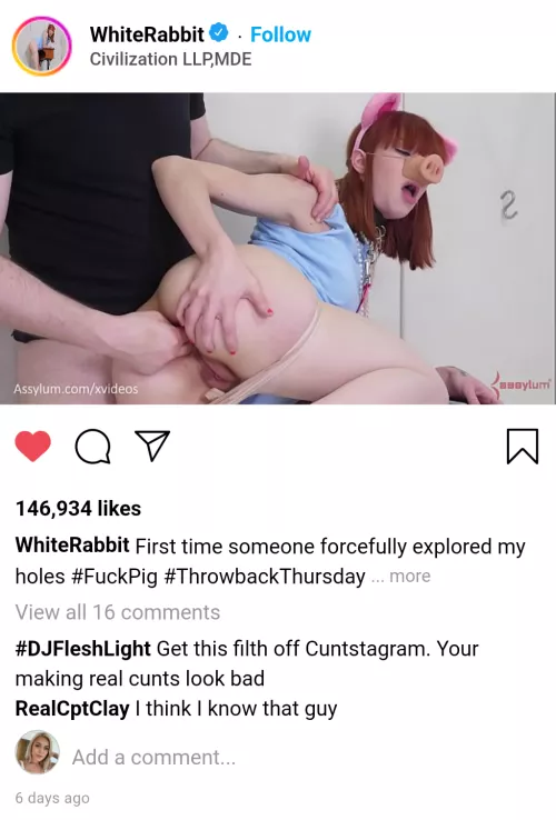 [cuntstagram] #Throwback Thursday. I was still being broken in, in this picture.