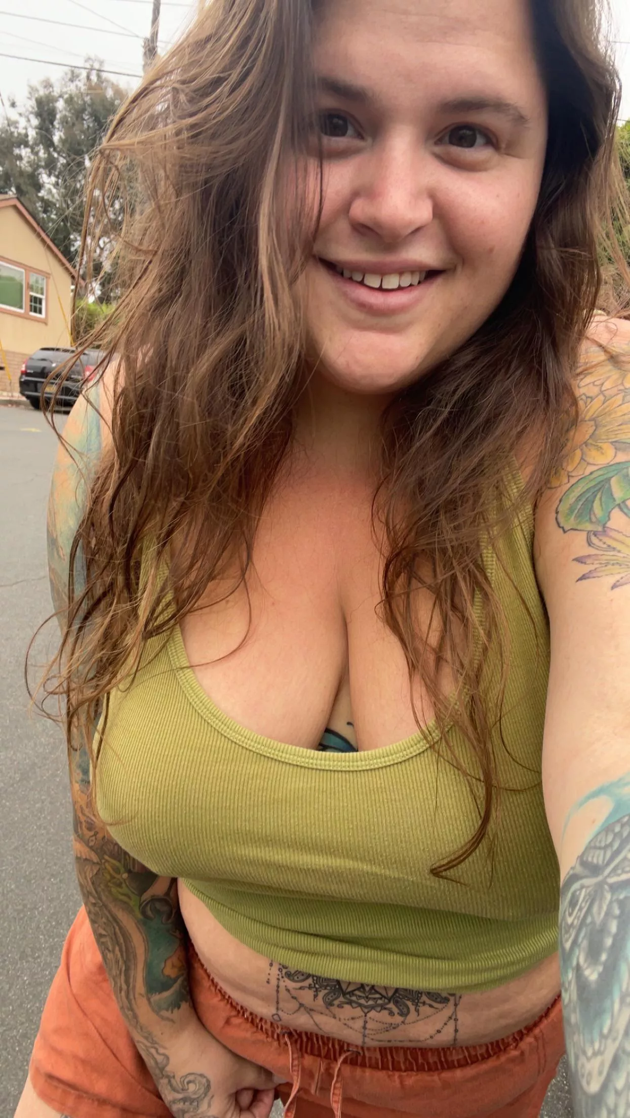 do my tattoos and big natural breast make your day?