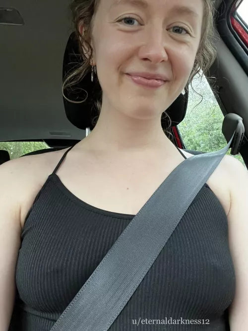 Driving braless!