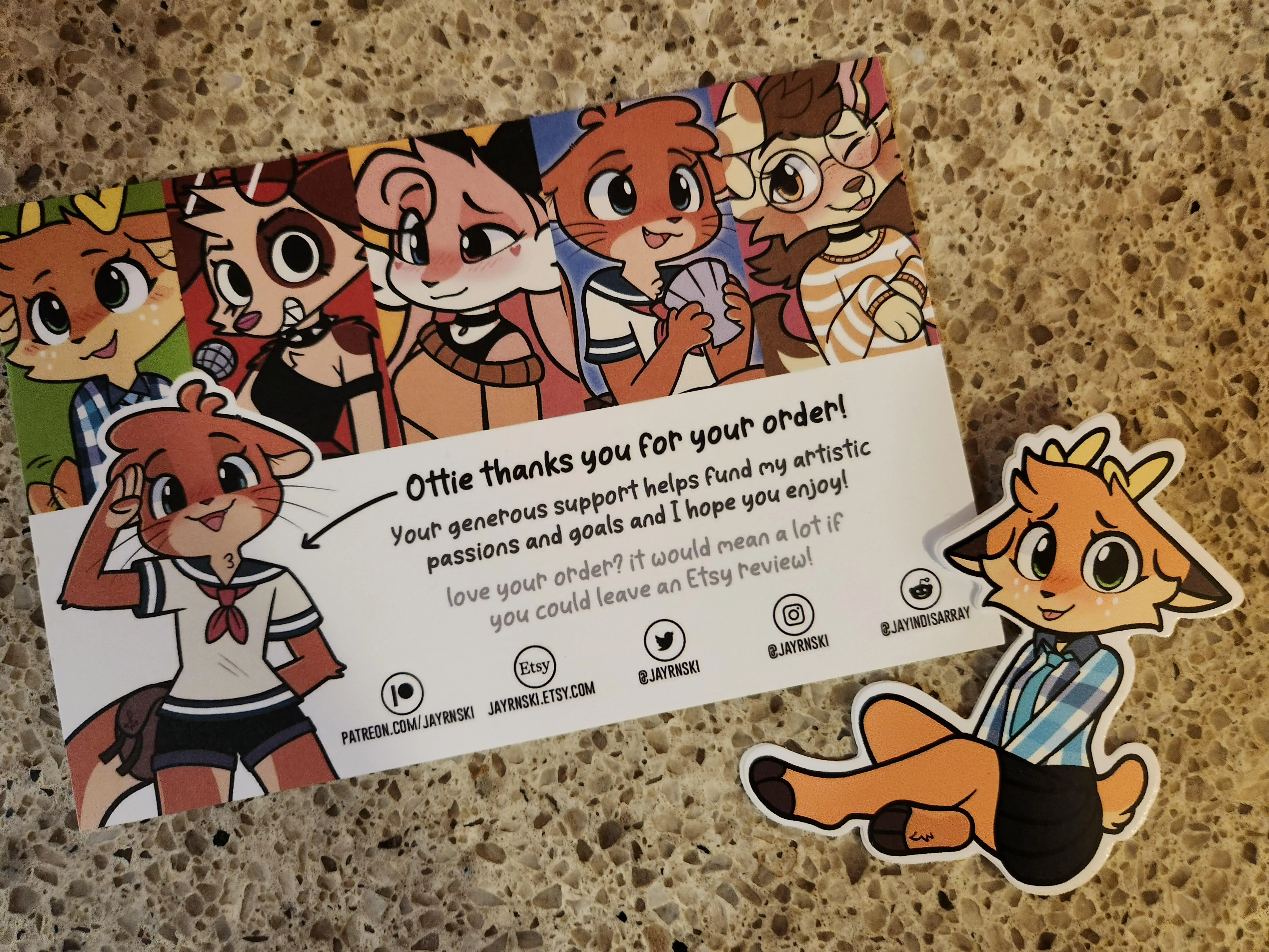 Friendly reminder that you can support your favorite furry artists through their patreon or shops they use! I got myself a sticker from one and thought I'd share :D