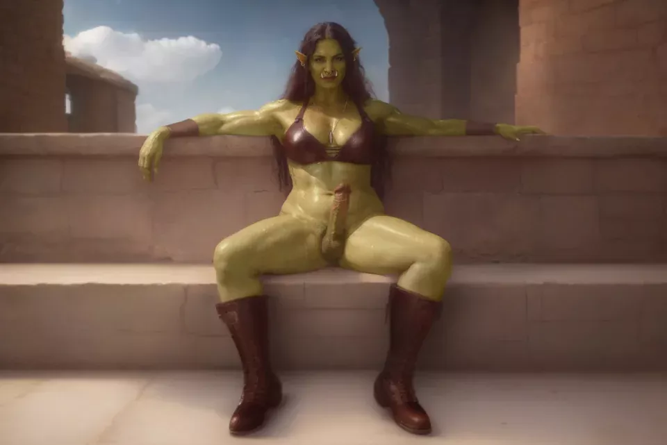 futa orc on a hot day