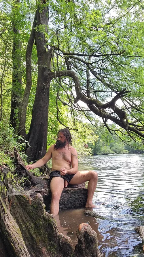 Getting stoned on the river bank. What would you do if you paddled past?