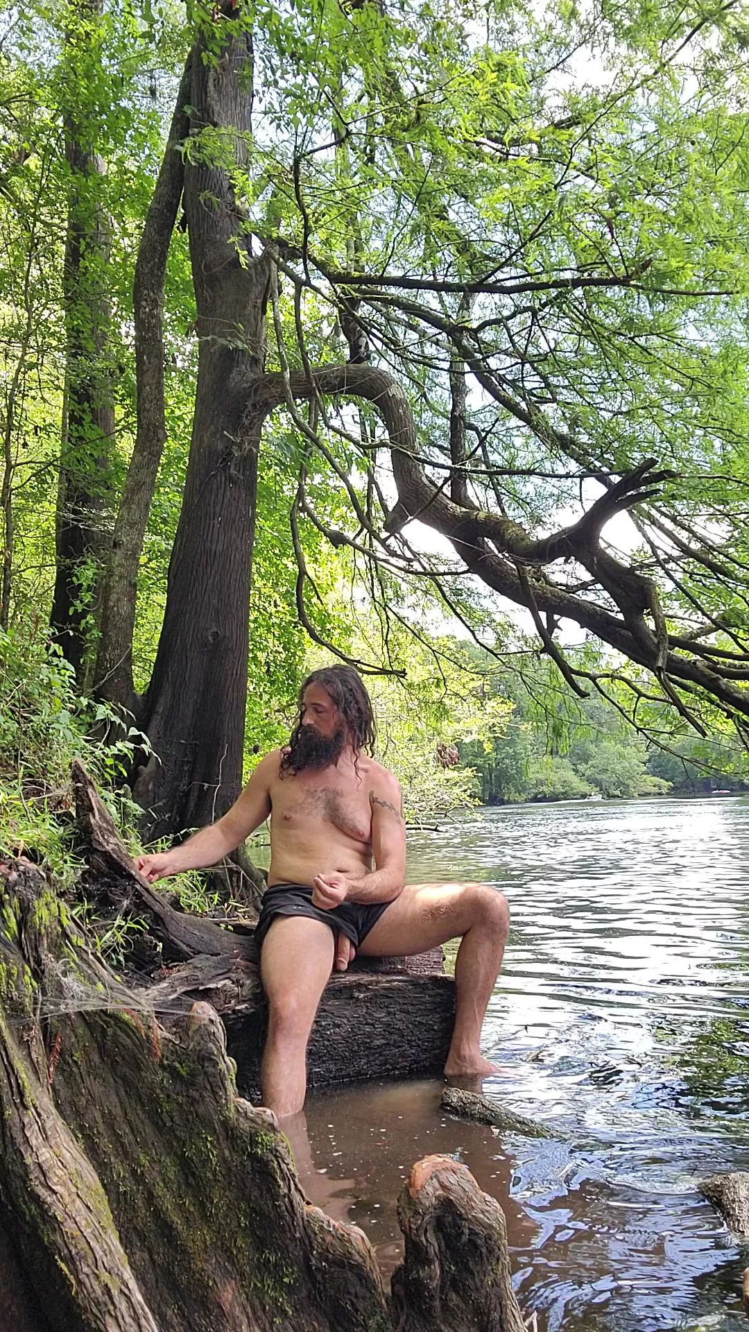 Getting stoned on the river bank. What would you do if you paddled past?