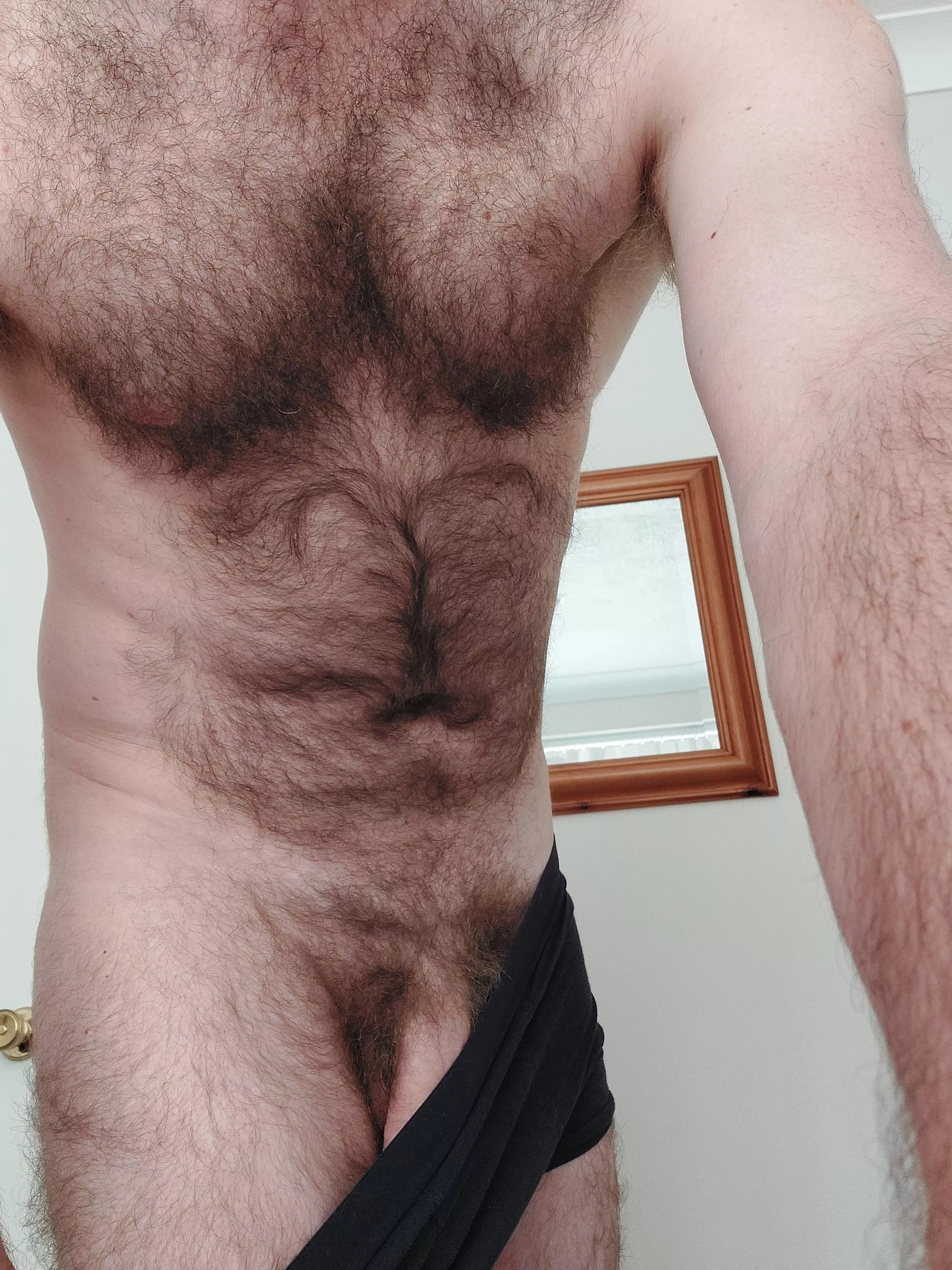 Hairy chest, hair all over...