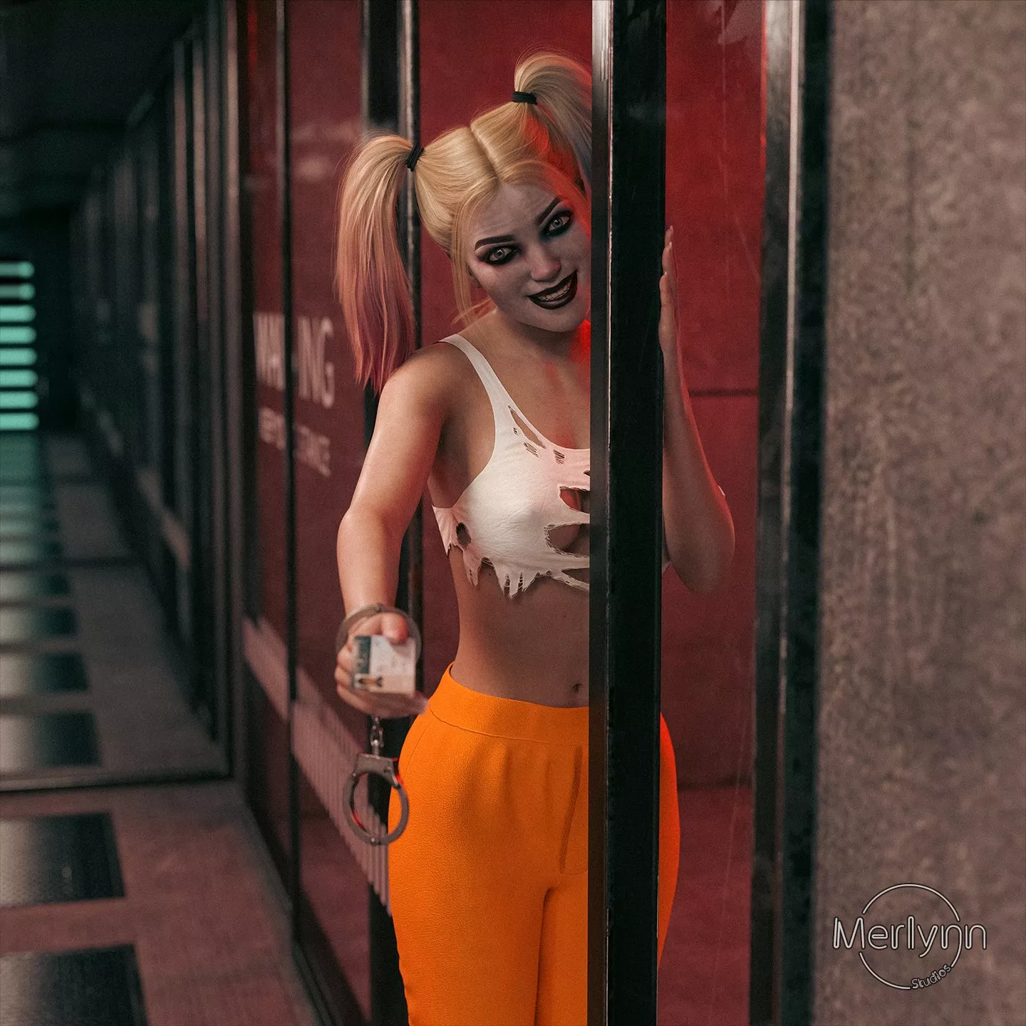 Happy Harley Quinn Helping (MerlynnStudios) [DC]