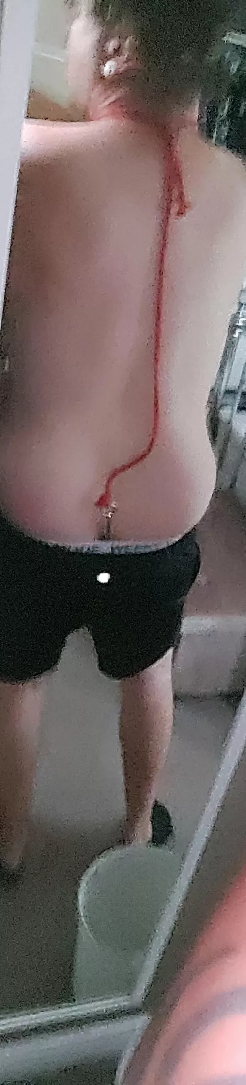 Hiding anal hook whilst getting dressed