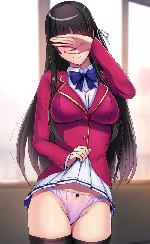 Horikita Lifting Her Skirt (Classroom Of The Elite)