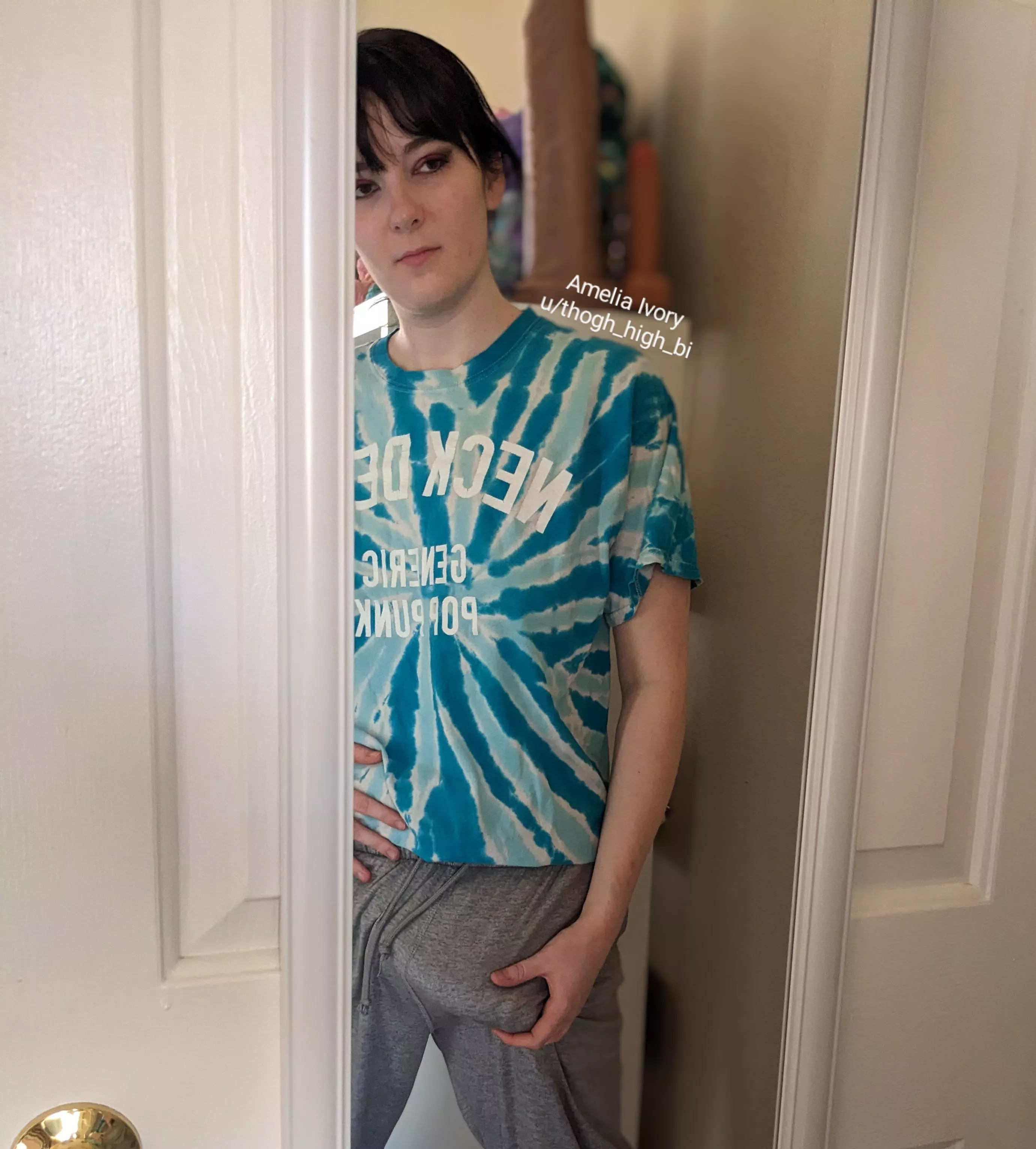 I can't even help but stare at the bulge in these sweatpants