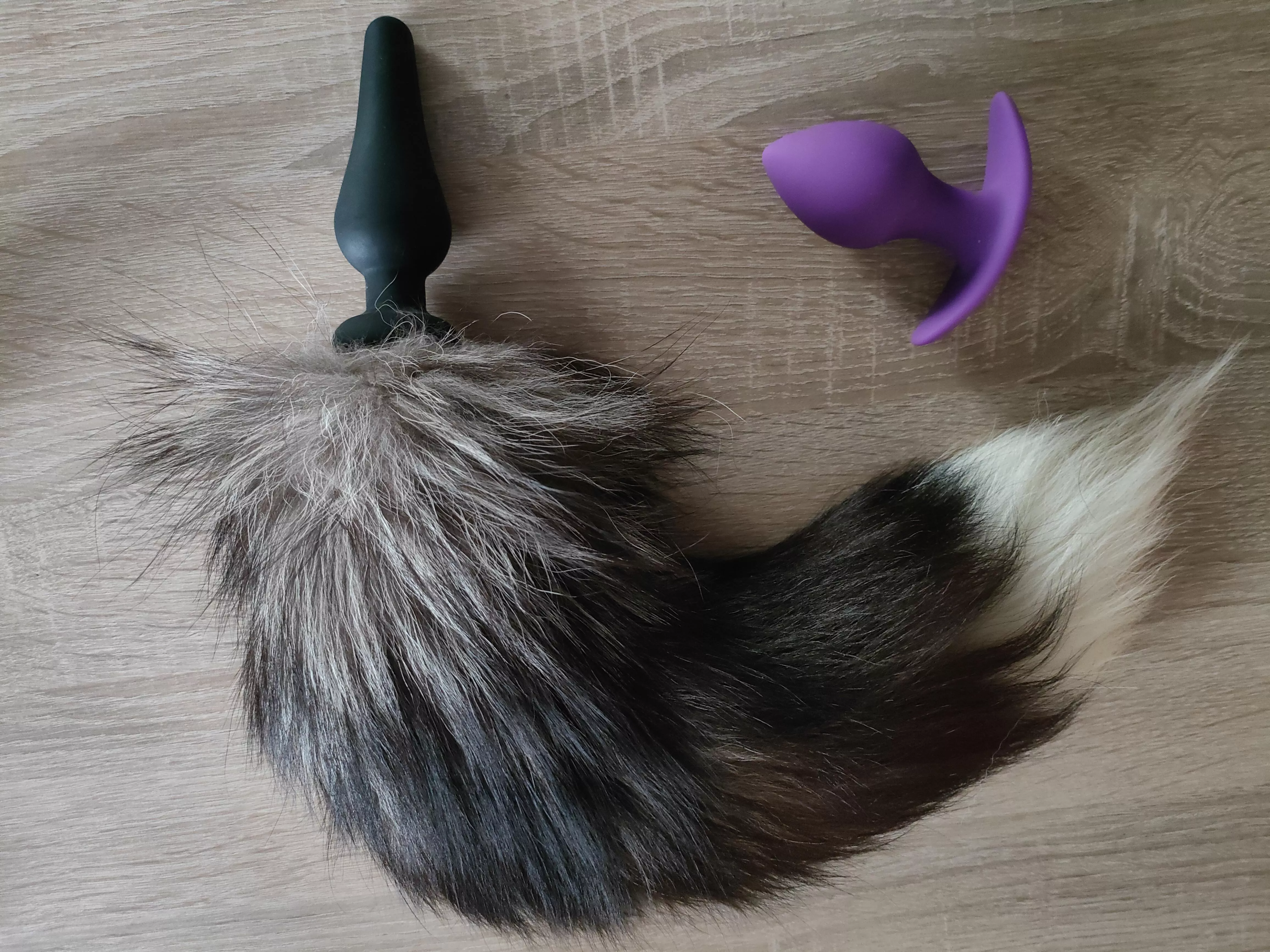 I love to spend long time with plug in my ass, tomorrow I'm going to go for a long walk in the mountains, what should be under my skirt? Normal plug or tail plug? ( I already ordered double dildo panties ^^)