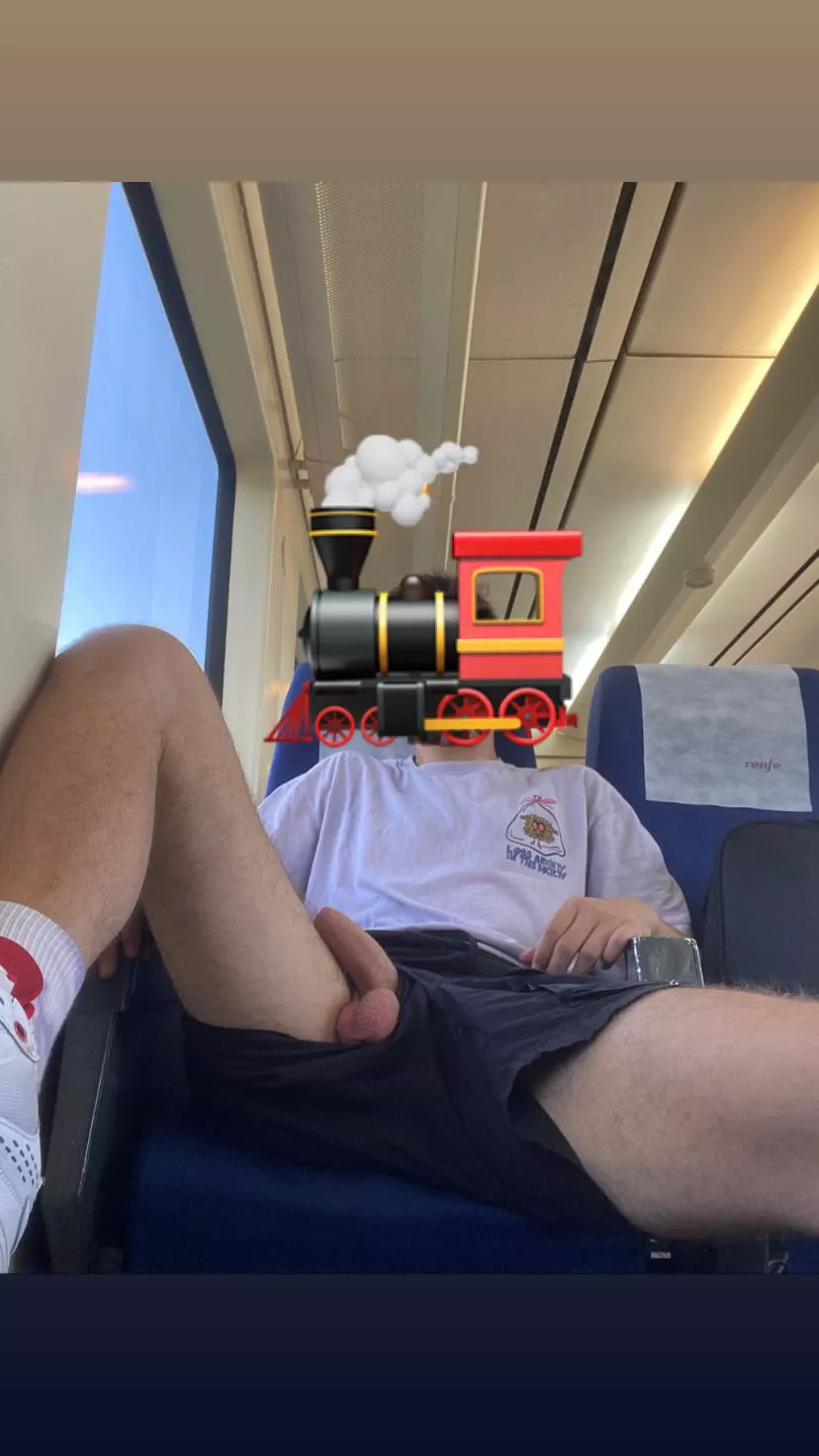 Is this the correct way to seat on a train?