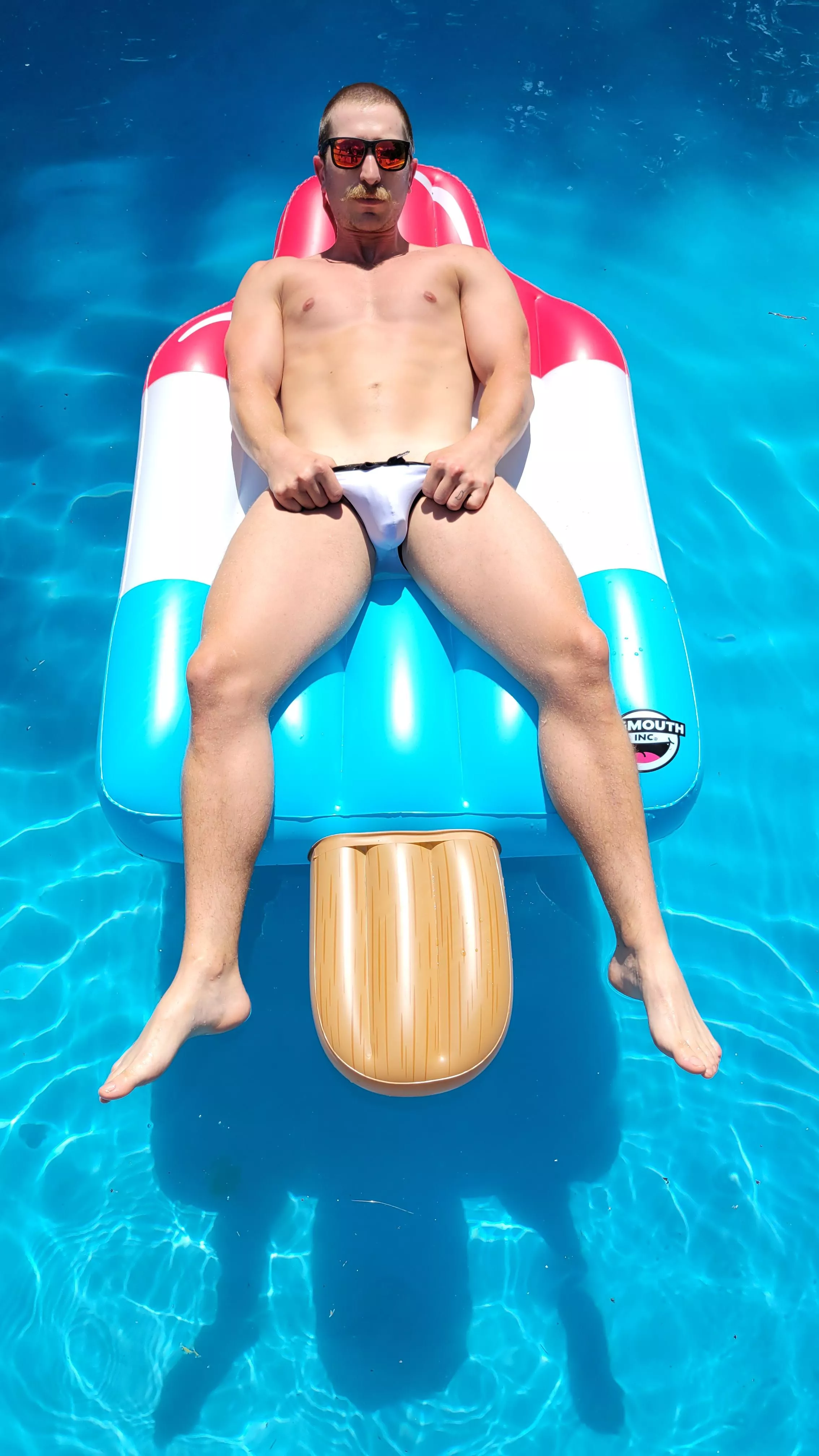 It's too hot for a bathing suit, it's gotta come off