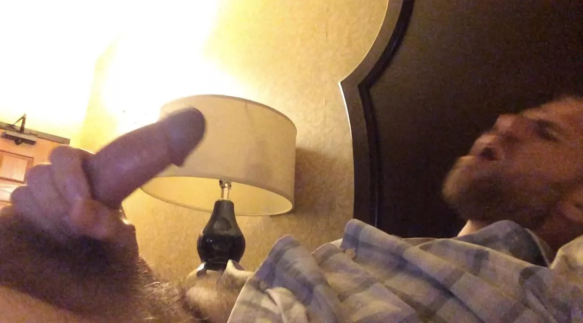 Jerking off in my hotel…definitely need to trim