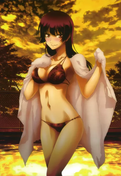Kanoe Yuuko Flaunting her Bikini at the Poolside [Tasogare Otome X Amnesia] (Ushijima Nozomi)