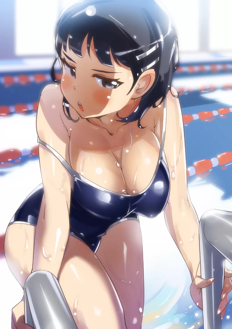 Kirigaya Suguha got Angry after Kirito saw her Swimsuit Loosened at the Poolside [Sword Art Online] (tashiromotoi)