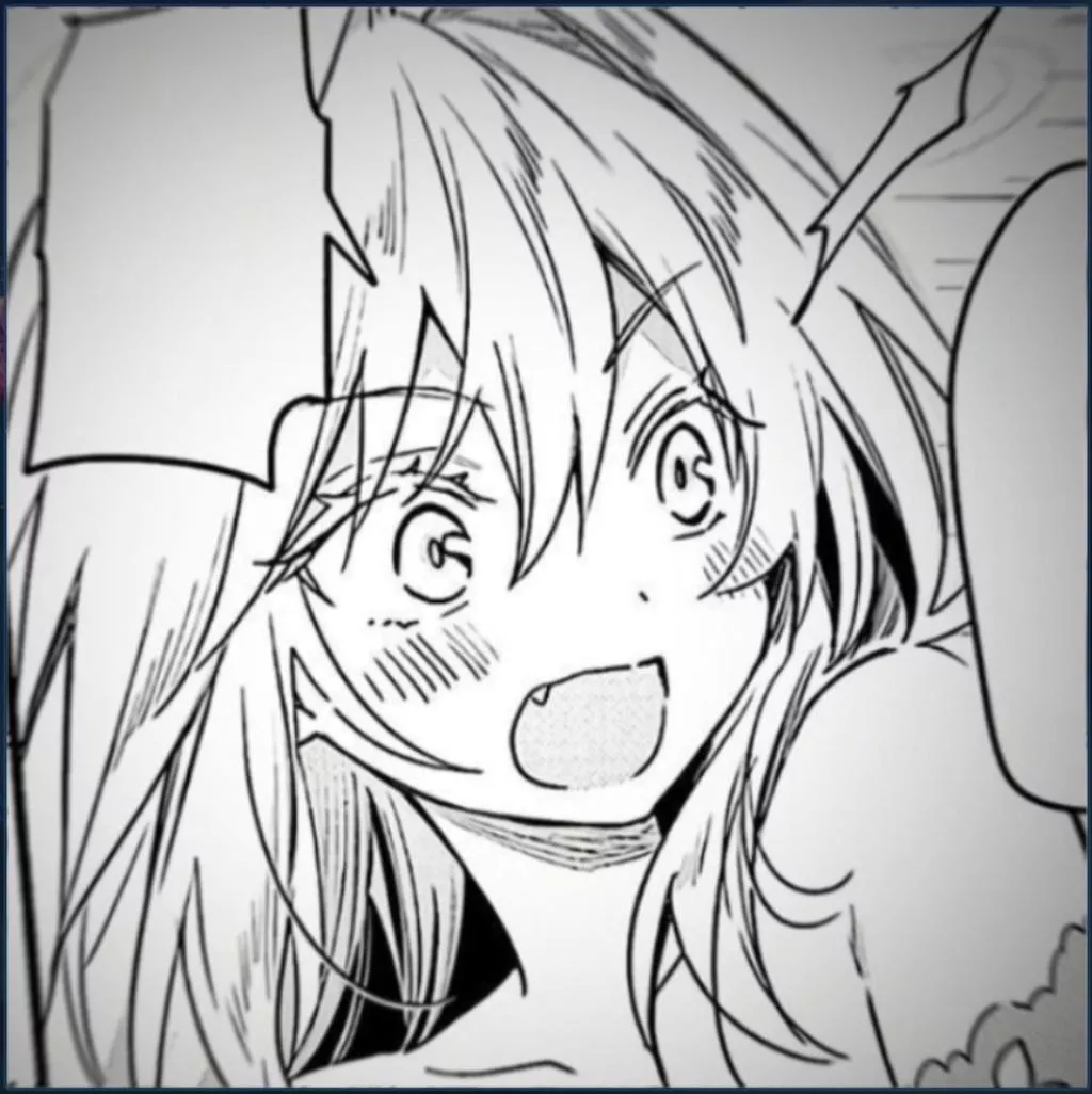 LF Mono Source: 1girl, bangs, bare shoulders, blank speech bubble/empty speech bubble, blush, close up, collarbone, eyebrows visible through hair, eyelashes, face, fang, hair between eyes, long hair, looking ahead, open mouth, portrait, turning head, whi