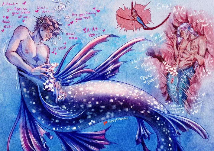 Mermen doing merman things