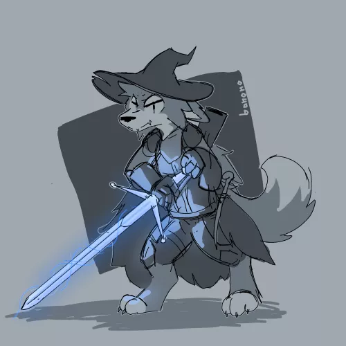 My dark souls character as a furry (art by me:@banonooo)
